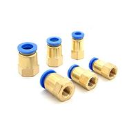 Hilo hembra de conector neumático 20pcs recto a través del enchufe rápido PCF8-02 Conector 10-02 cobre tráquea Producción automatizada(PCF12-04)