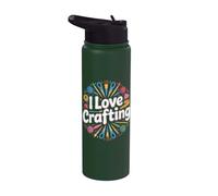 Hilo I Love Crafting Artistic Tools Stainless Steel Insulated Water Bottle