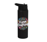 Hilo I Love Crafting Artistic Tools Stainless Steel Insulated Water Bottle