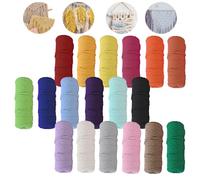 Hilo Macrame,18 Pcs 2mm*30m Cuerda Macrame,Hilo De Macramé,Cordón Macrame,Cordón De Algodón De Macramé para Manualidades,Cestas Colgantes,Cortinas,Bricolaje,Manualidades Decorativas