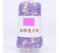 Hilo mercerizado con lentejuelas, Cotton Blended Sequin Yarn 6mm+3mm 50g/140m Multicolor For Knitting And Crochet(36)