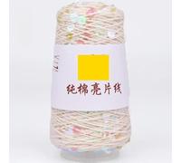 Hilo mercerizado con lentejuelas, Cotton Blended Sequin Yarn 6mm+3mm 50g/140m Multicolor For Knitting And Crochet(7)