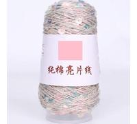 Hilo mercerizado con lentejuelas, Cotton Sequin Yarn 50g 140m 6mm+3mm Multicolor(42)