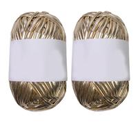 Hilo metálico para camiseta de 100 g/rollo, hilo de tejer para tejer, cesta de ganchillo, bolsas, decoración del hogar, 87.48 yardas, hilo metálico total