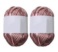 Hilo metálico para camiseta de 48 yardas, tela de punto de ganchillo, camiseta brillante para proyectos de crochet 100 g/rollo, accesorios para proyectos