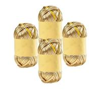 Hilo metálico para camiseta de ganchillo, hilo metálico brillante, hilo metálico brillante, hilo metálico, hilo grueso, hilo metálico para tejer ganchillo, bolsa de bricolaje, proyectos de cojín,