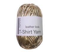 Hilo Metálico para Camiseta, Hilo Brillante para Tela, 43.7 Yardas (40m), Suave, para Tejer Crochet y Cojines- Dorado Champagne