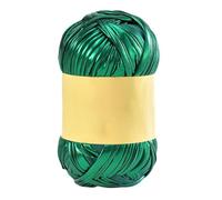 Hilo metálico para camiseta, hilo metálico brillante para camiseta, hilo metálico brillante, hilo metálico para tejer ganchillo, bolsa de bricolaje, proyectos de cojín, color verde oscuro, 1 unidad