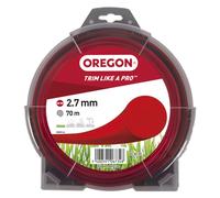 Oregon Hilo Redondo para Desbrozadora 2.7mm x 70m, Rojo | Hierba, Maleza, Vegetación y más, Hilo de Nylon de Gran Resistencia, Compatible con la Mayoría de Modelos Estándar
