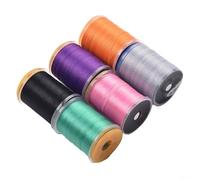 Hilo para atar moscas 140D para ninfas, mosquitos y moscas mojadas/secas, alambre de nailon fiable para pesca con mosca, compatible con bobinas (6 piezas)