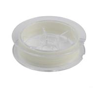 Hilo para atar moscas que brillan en la oscuridad, 0,37 mm x 50 m, cuerda de hilo de pesca luminosa para hacer cuerpos de mosca y cabezas en ganchos número 1 a 16, color blanco