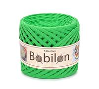 Hilo para camiseta, hilo de espagueti, para tejer a mano, para hacer manualidades, cesta de algodón, 5-7 mm, color verde manzana