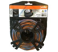 Stihl 4302 00009304302 Hilos de Corte en Cruz con Porcentaje de Carbono, Naranja-Negra, 3.0mm / 22m