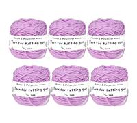 Hilo para ganchillo, Hilo de tufting 8 hebras, 5 mm grosor, for bordado punto, for suéter, juego 6 bolas lana 190 g(Color 05)