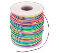 Hilo para Hacer Pulseras, 1 mm x 100 m Hilo Pulseras Elastico, Arcoíris Colorido Cordon Elástico para Abalorios, Cordón Hilos Elastico para Fabricación de Joyas Collares Manualidades