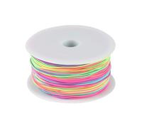 Hilo para Hacer Pulseras, 1 mm x 100 m Hilo Pulseras Elastico, Colorido Cordon Elastico para Abalorios Pulseras, Hilos Elastico para Fabricación de Joyas Collares