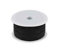 Hilo para Hacer Pulseras, 1 mm x 100 m Hilo Pulseras Elastico, Negro Cordon Elastico para Abalorios Pulseras, Hilos Elastico para Fabricación de Joyas Collares