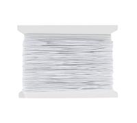 Hilo para Hacer Pulseras, 1 mm x 20 m Hilo Pulseras Elastico, Blanco Cordon Elastico para Abalorios Pulseras, Hilos Elastico para Fabricación de Joyas Collares