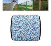 Hilo Pastor Conductor Electrificador para Cercados y Vallas,Apto para Vacas,Caballos,Eléctrico Cerca Valla electrificada para Animales,Hilo Conductor para Pastor eléctrico Amarillo (Azul, 500M)