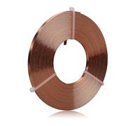 Hilo plano de aluminio - 5 x 1 mm - 10 m de ancho - Hilo plano para la fabricación de joyas, estampado, modelado, robinetería, fabricación de joyas - Cobre