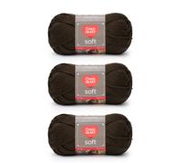 Hilo Red Heart Soft Chocolate - Paquete de 3 (141 g/5 oz) - Acr lico - 4 lana mediana (peinada) - 256 yardas - Para tejer a m quina/ganchillo