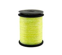 Hilo reflectante plano para atar moscas, doble hebra brillante, carrete de 50 m para hacer señuelos de bricolaje (amarillo)