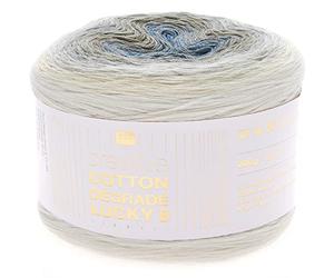 Hilo Rico Design Creative "Cotton Gradient Lucky 8" Crema/Gris