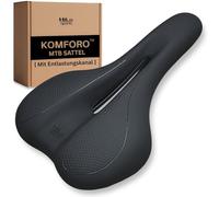 HiLo sports KOMFORO MTB E-Bike Sillín de bicicleta para hombre y mujer [asiento ergonómico para bicicleta eléctrica y bicicleta] Acolchado de espuma viscoelástica - Sillín de bicicleta con canal de