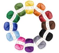 Hilo suave para ganchillo, hilo de ganchillo de 2400 yardas para ganchillo y tejer, hilo de amigurumi para tejer, hilo acrílico a granel, hilo perfecto para manualidades, juego de hilo de ganchillo -
