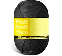 Hilo suave para ganchillo, hilo de ganchillo y tejer, hilo para principiantes con puntadas fáciles de ver, hilo Amigurumi de 250 yardas, hilo de mezcla de algodón y nailon para ganchillo, hilo de peso