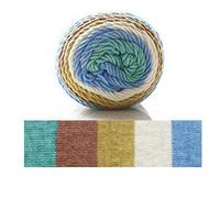 Hilo teñido de segmento de arcoíris, 100g, 193m, 5 hebras de lana, hecho a mano, tejido a mano, suéter, sombrero, bufanda, sofá, pastel(35)