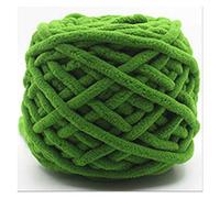 Hilo Tubular Grueso,Lana Gruesa 2 unids colorido tinte bufanda caliente hilo de punto a mano para tejer a leche suave algodón hilado grueso manta gigante(Green)