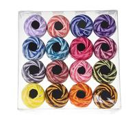 hiloDe Crochet Abigarrado: 16 hiloDe Bordado De Rollo, Bolas De Gradiente De Nylon, Suministros De Costura De Color Arcoiris Para La Fabricación De Casas De Acolchado De Manualidades | Set De hiloD