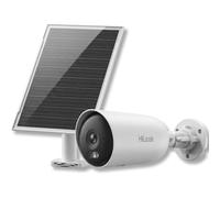 HiLook Cámara de vigilancia exterior con batería solar | Cámara solar de 4 MP para exteriores | Detección de personas y vehículos con notificación push | visión nocturna | audio de 2 vías | IP66