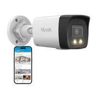HiLook HIKVISION - Cámara de vigilancia Exterior, resolución 4K/8 MP, sin Wi-Fi, LAN/PoE, cámara Exterior con Sensor de Movimiento, visión Nocturna, Ranura para Tarjeta SD