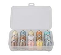 Hilos bordar Hilo de bordar a máquina, poliéster, 6 opciones, 15 carretes for coser bordada Hilos punto de cruz(15 different purple)