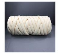 Hilos para Tejer a Mano, Chunky Yarn For Hand and Arm Knitting Crochet 1KG Multicolor(Milky White)
