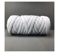 Hilos para Tejer a Mano, Chunky Yarn For Hand and Arm Knitting Crochet 1KG Multicolor(White)