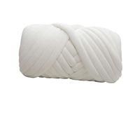 Hilos para Tejer a Mano, Super Chunky Crochet Yarn 1 kg Multicolor for Arm Knitting Rug Making(White)