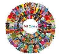 Hilos Punto De Cruz 100/200/447 Uds mezcla de colores hilo bordar ovillos costura algodón artesanía Kit punto cruz línea herramientas DIY hacer pulseras(447 colors)