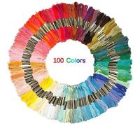 Hilos Punto De Cruz 100/200/447 Uds mezcla de colores hilo bordar ovillos costura algodón artesanía Kit punto cruz línea herramientas DIY hacer pulseras(100 colors)