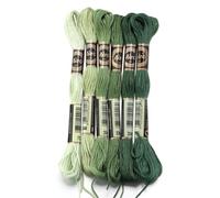 Hilos Punto De Cruz 6 unids/lote 8m hilo de punto cruz poliéster bordar colorido correa cuerda for manualidades costura DIY accesorios ropa(Green 04)