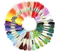 Hilos Punto De Cruz Hilo de bordar algodón punto cruz, 50/100 Uds., 7,5 metros por Color, Kits, accesorios costura(Style 1 50pcs)