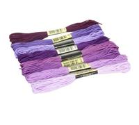 Hilos Punto De Cruz Ovillos de costura algodón for punto cruz, hilo Similar Multicolor, Kit bordar, herramientas DIY, 8 Uds(Purple)
