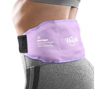 Hilph Bolsa de Hielo para Aliviar el Dolor Lumbar, Reutilizable Cinturón de Hielo Espalda Terapia de Calor y Frío para Dolores de Columna Vertebral y Coccix - Púrpura