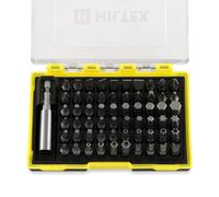 Hiltex 10060 Juego de brocas de seguridad con adaptador de extensión magnético, 61 piezas | vástago hexagonal de 1/4 pulgadas | Acero CR-V
