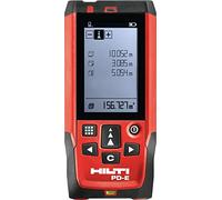 Hilti 2062050 Medidor láser de Distancia PD-E (hasta 200m, con Mirilla integrada, para medición única y Continua con Nivel de Burbuja Digital y Pantalla para Exterior, Memoria 30 mediciones. Funda)