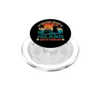 Hilton Head Island Carolina del Sur Estados Unidos Retro Puesta de Sol Puerto PopSockets PopGrip para MagSafe