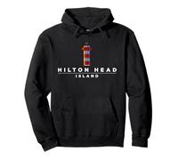 Hilton Head Island Lighthouse SC - Recuerdo de Vacaciones Sudadera con Capucha