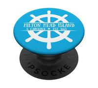 Hilton Head Island South Carolina Ship Wheel PopSockets PopGrip Adhesivo
